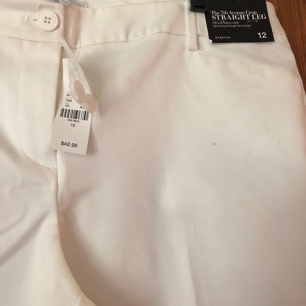 NWT New York & Co White 7th Ave straight cropped